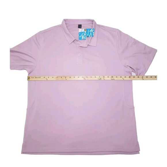 MagcoMsen Golf Polo Shirt Mens XL Lite Purple Pocket on Sleeve Polyester New Tag - Picture 2 of 7